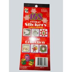 Vintage Color Clings 168 Holiday Stickers Book Christmas Sticker Collection Pape